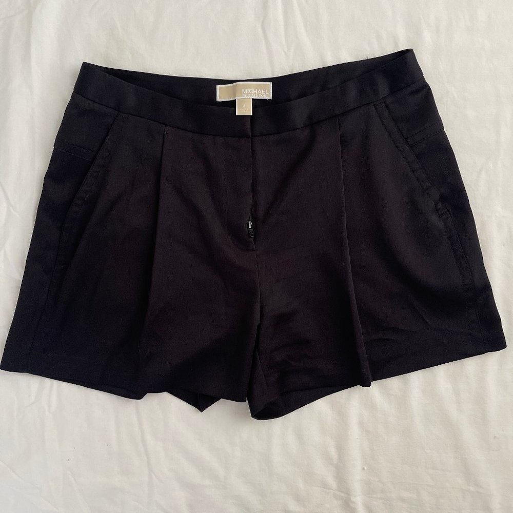 MK Black Satin Dress Shorts